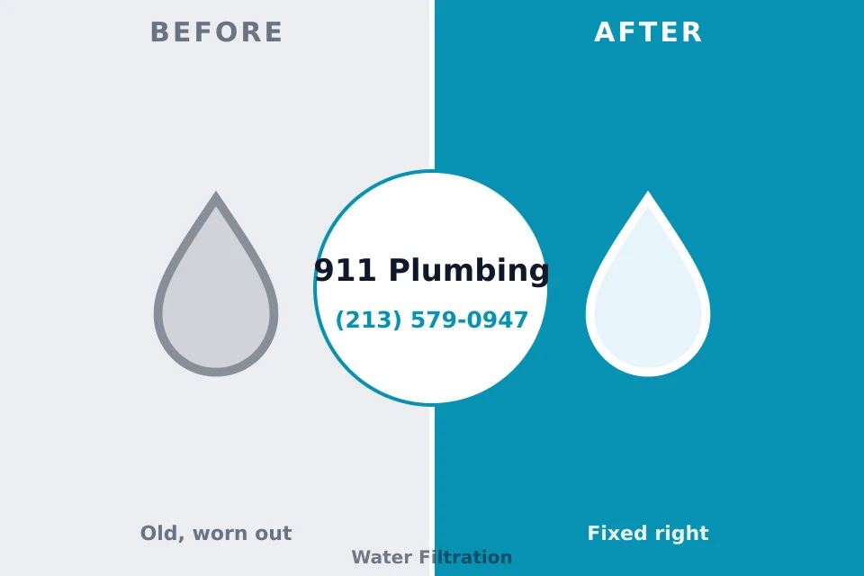 Before and after: plumbing repair Chester, IL